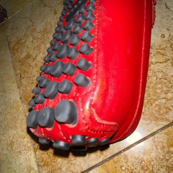 Gucci Red Leather Diamante Drive Shoes - Good Condition - Size 9.5 US main image 15